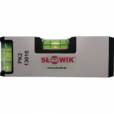 Уровень Slowik 10 см 2 глазка PK2 (580 гр/м 1,0 см/м) 13010