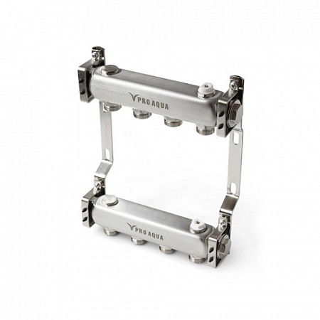 Коллекторная группа Pro Aqua 1"х4 вых. Евроконус 3/4" S540MB.04