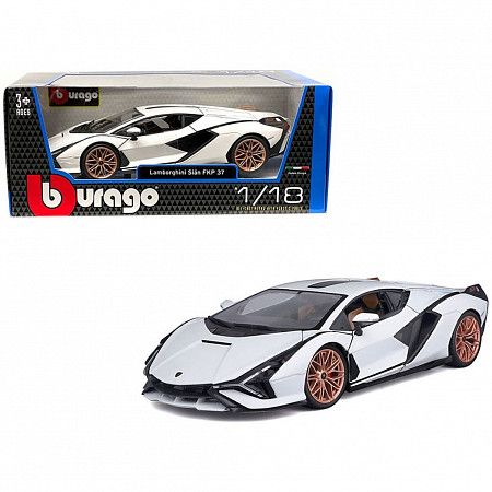 Машинка Bburago 1:18 Lamborghini Sian FKP 37 (18-11046) white