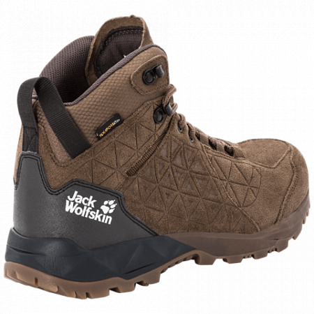 На картинке изображен Ботинки мужские Jack Wolfskin Cascade Hike Lt Texapore Mid M dark wood / phantom Ботинки мужские Jack Wolfskin Cascade Hike Lt Texapore Mid M dark wood / phantom