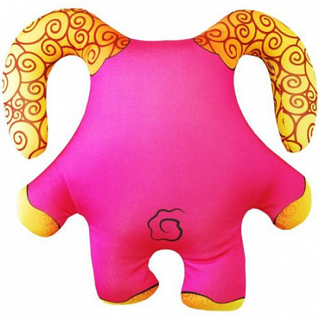 На картинке изображен Мягкая игрушка Мнушки Баран розовый Аи02жив15 Мягкая игрушка Мнушки Баран розовый Аи02жив15