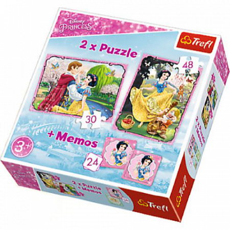 Пазлы 2в1 + игра Дисней Белоснежка 90603