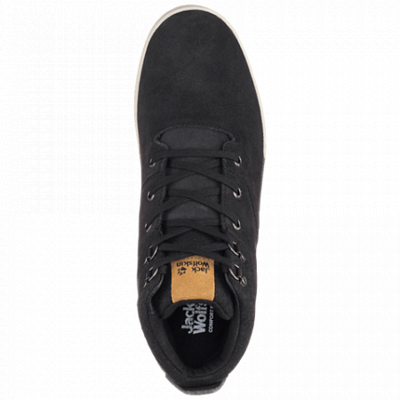 На картинке изображен Ботинки мужские Jack Wolfskin Auckland Wt Texapore Mid M black / beige Ботинки мужские Jack Wolfskin Auckland Wt Texapore Mid M black / beige