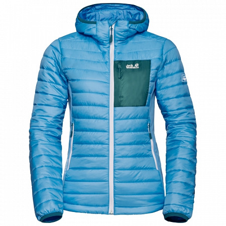 Ветрозащитная утепленная куртка женская Jack Wolfskin Routeburn Jacket W misty blue