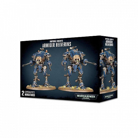 На картинке изображен Фигурки Games Workshop Warhammer: Imperial Knights Armiger Helverins 54-13 Фигурки Games Workshop Warhammer: Imperial Knights Armiger Helverins 54-13