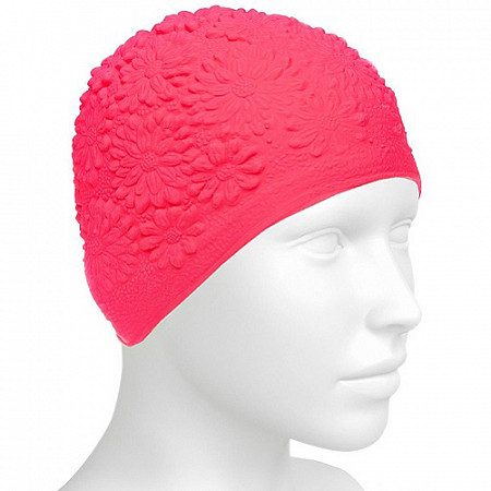 Шапочка для бассейна (плавания) женская Mad Wave Hawaii Chrysant pink