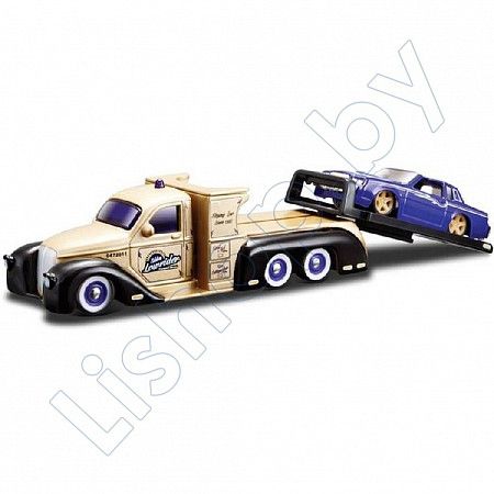 Эвакуатор игрушечный и машинка Maisto Missile Tow Flatbed & 1987 Buick Regal T-Type (15055)