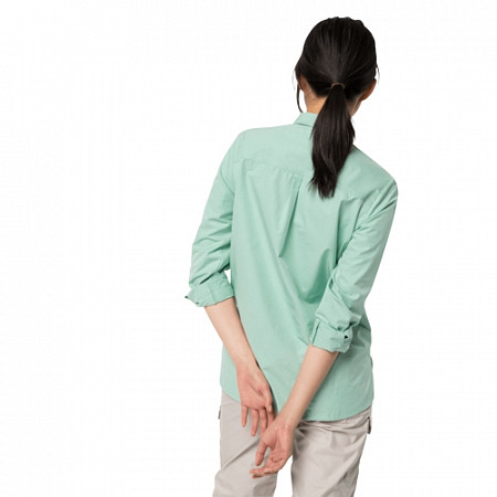 Рубашка женская Jack Wolfskin Lakeside Roll-Up Shirt W light jade