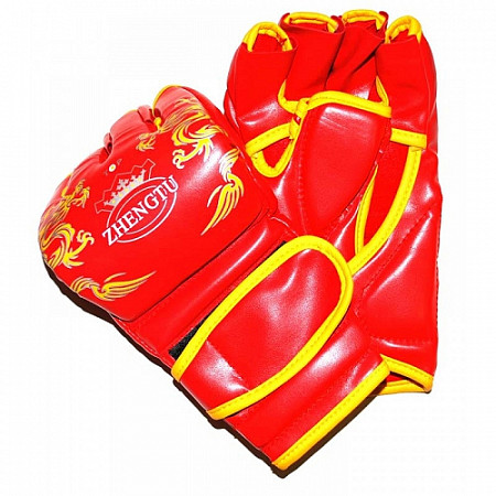 На картинке изображен Перчатки для рукопашного боя Zez Sport RUK-5 Red/Yellow Перчатки для рукопашного боя Zez Sport RUK-5 Red/Yellow
