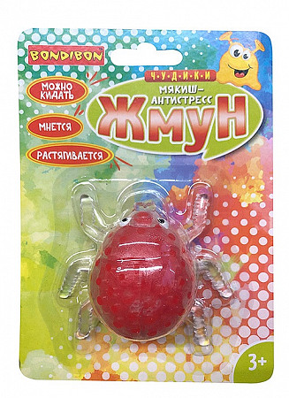 Стрессбол Bondibon Чудики Жмун Паук ВВ3795 red