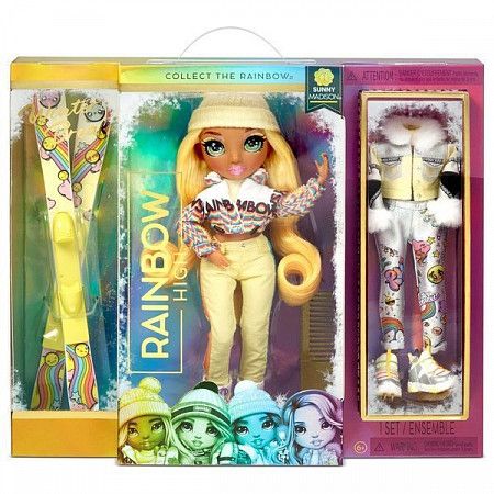 Кукла Rainbow High "Санни Мэдисон. Зимние каникулы" 574774EUC yellow