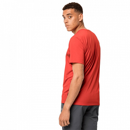 Футболка мужская Jack Wolfskin Crosstrail Graphic T M lava red