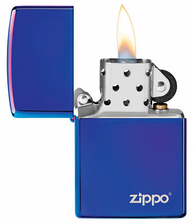 Зажигалка Zippo High Polish Indigo Logo 29899ZL