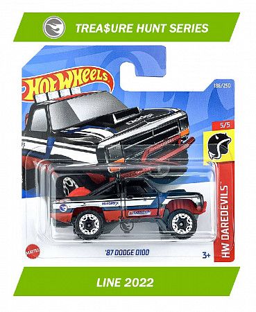 Машинка Hot Wheels Базовой коллекции '87 Dodge D100 186/250 (5785 HCX99) mainline 2022