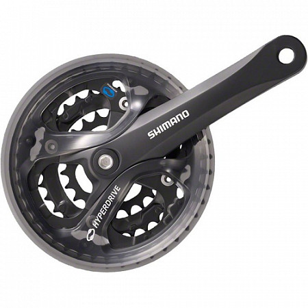 На картинке изображен Система Shimano Acera, M361, 175мм, Квадрат, 42/32/22T, EFCM361E222CL Система Shimano Acera, M361, 175мм, Квадрат, 42/32/22T, EFCM361E222CL