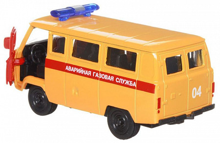 Игрушка Tehnopark Машина Технопарк УАЗ 39625 Аварийная газовая служба металлическая X600-H09023-R