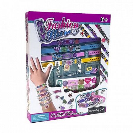 На картинке изображен Игровой набор Qunxing Toys "Браслет модницы"  для создания украшений для девочек 868-46 Игровой набор Qunxing Toys "Браслет модницы"  для создания украшений для девочек 868-46