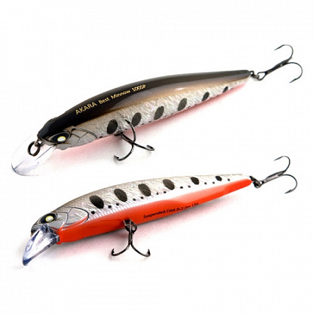 На картинке изображен Воблер Akara Best Minnow 100SP 9/17 oz 3,9 in A88 BM100SP-A88 Воблер Akara Best Minnow 100SP 9/17 oz 3,9 in A88 BM100SP-A88