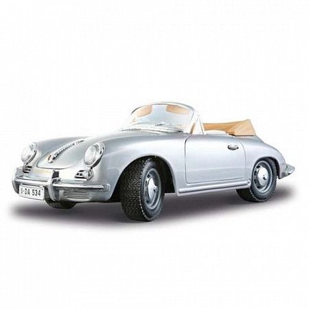 Сборная модель автомобиля Bburago Porsche 356B кабриолет (18-15039) grey