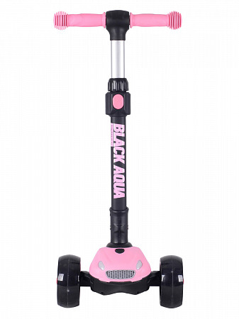 На картинке изображен Самокат Black Aqua S00468 светящиеся колеса pink Самокат Black Aqua S00468 светящиеся колеса pink
