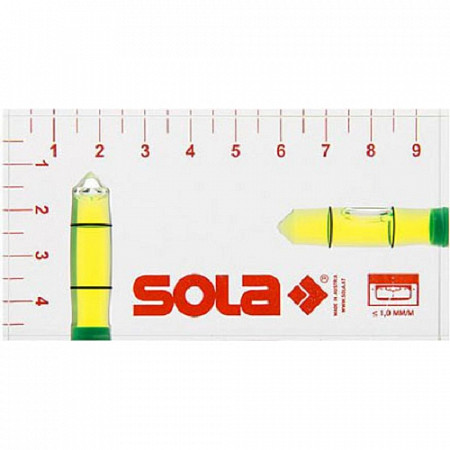 Уровень Sola 9,5 см 2 глазка R102 1616142