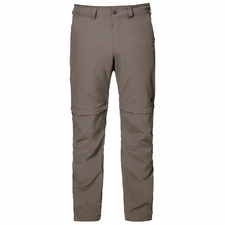 На картинке изображен Брюки с молнией мужские Jack Wolfskin Canyon Zip Off Pants siltstone Брюки с молнией мужские Jack Wolfskin Canyon Zip Off Pants siltstone