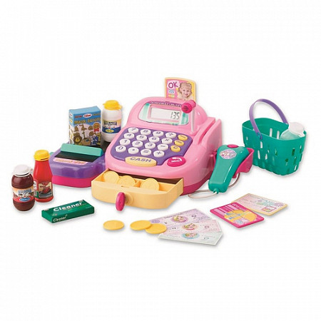 Игровой набор Keenway-супермаркет: кассовый аппарат, продукты - свет , звук 30241