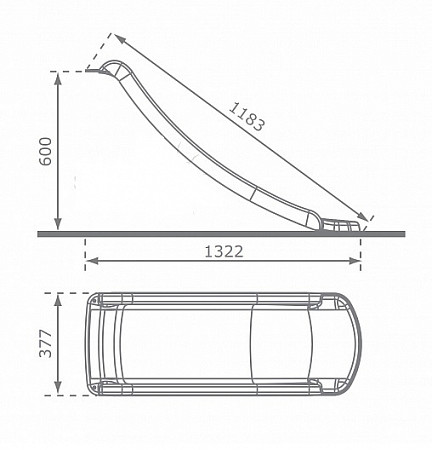 На картинке изображен Горка пластиковая детская Little Panda типа Toba HDPE Blue Горка пластиковая детская Little Panda типа Toba HDPE Blue