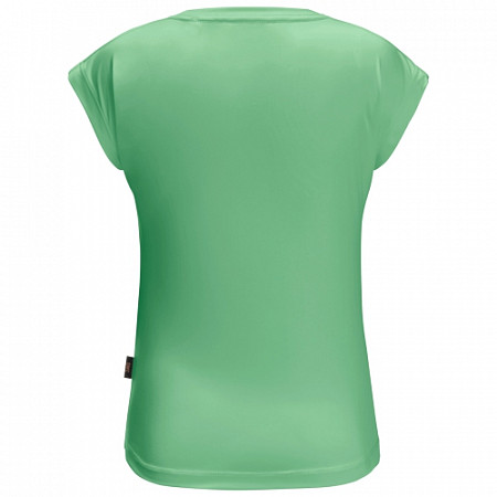 На картинке изображен Футболка детская Jack Wolfskin Zebra T Girls spring green Футболка детская Jack Wolfskin Zebra T Girls spring green