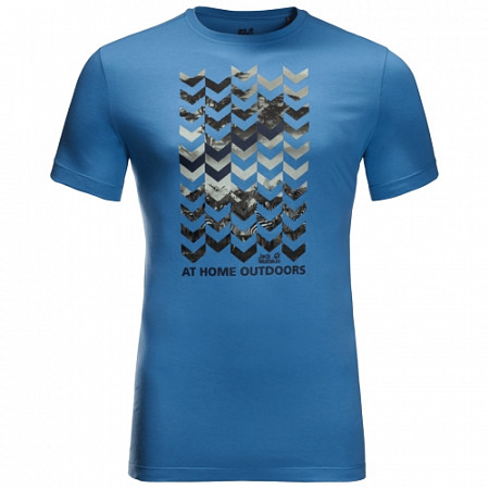 Футболка мужская Jack Wolfskin Chevron T M wave blue