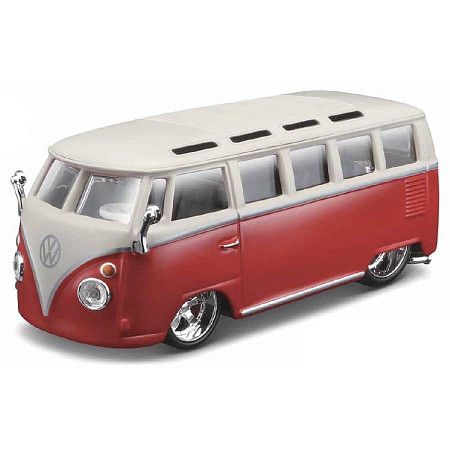 Машинка Bburago 1:32 Volkswagen Van Samba (18-43048) red