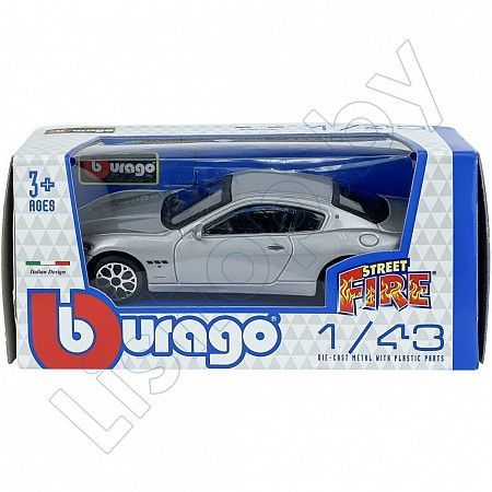 Машинка Bburago 1:43 Maserati GranTurismo 2008 (18-30000/18-30186) silver