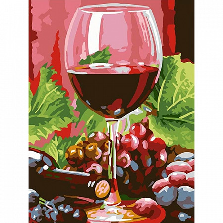 Картина по номерам с трафаретом для нанесения и кисточками Picasso Красное вино PC3040056