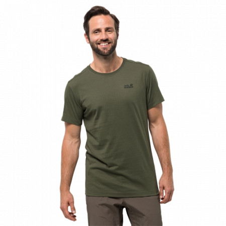 На картинке изображен Футболка мужская Jack Wolfskin Rebel T M woodland green Футболка мужская Jack Wolfskin Rebel T M woodland green