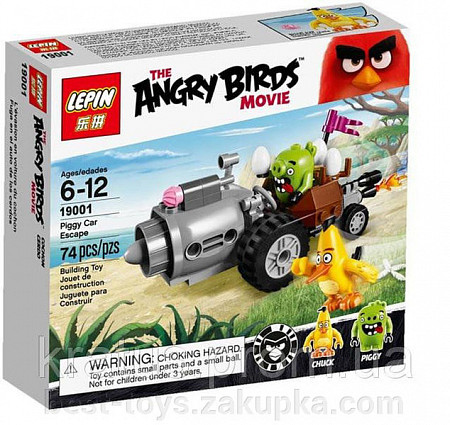На картинке изображен Конструктор Lepin Побег из Машины Свинок Серия Angry Birds 19001 Конструктор Lepin Побег из Машины Свинок Серия Angry Birds 19001