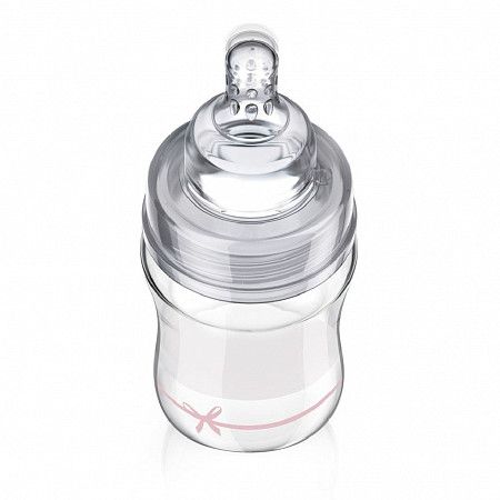 Стеклянная бутылочка для кормления Lovi 150мл, 0м+ 74/104 girl