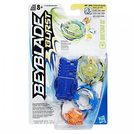 На картинке изображен Волчок Beyblade Quetziko Q2 с пусковым устройством B9486 Волчок Beyblade Quetziko Q2 с пусковым устройством B9486