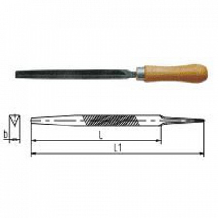 Напильник трехгранный Металлист №3 250 мм
