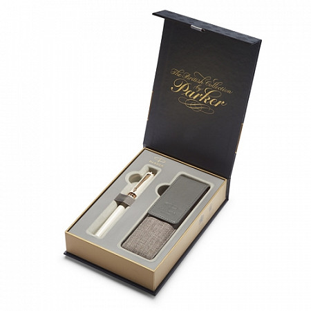 Подарочный набор Parker Premium Pen Pouch Gift Set black pearl 1978391