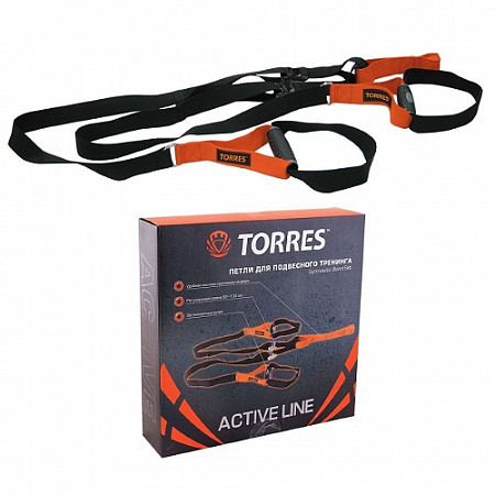 Петли для подвесного тренинга Torres AL1039 black/orange