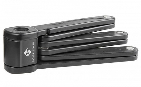 На картинке изображен Замок велосипедный M-Wave складной 875 мм black 5-230194 Замок велосипедный M-Wave складной 875 мм black 5-230194