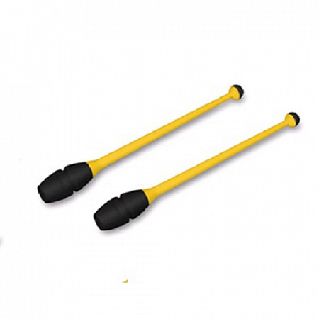 Булавы для художественной гимнастики Indigo вставляющиеся 36 см yellow/black