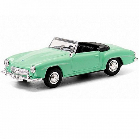 На картинке изображен Модель винтажной машины 1:34-39 Welly Mercedes Benz 190SL 1955г 42311 Green Модель винтажной машины 1:34-39 Welly Mercedes Benz 190SL 1955г 42311 Green