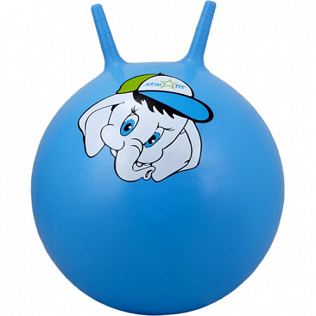 Мяч-попрыгун, для фитнеса (фитбол) Starfit Слоненок с рожками GB-401 45 см blue