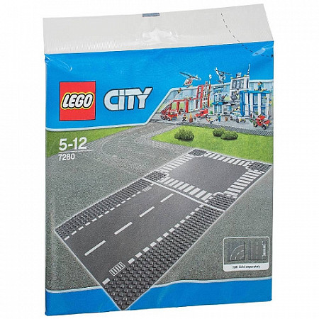 Конструктор LEGO City Перекресток и прямые рельсы 7280