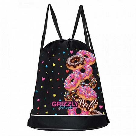 Мешок для обуви GRIZZLY OM-10-3 /1 black