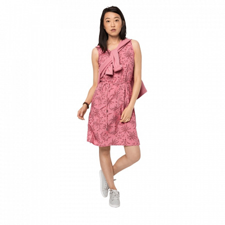 Платье летнее женское Jack Wolfskin Tioga Road Print Dress rose quartz all over