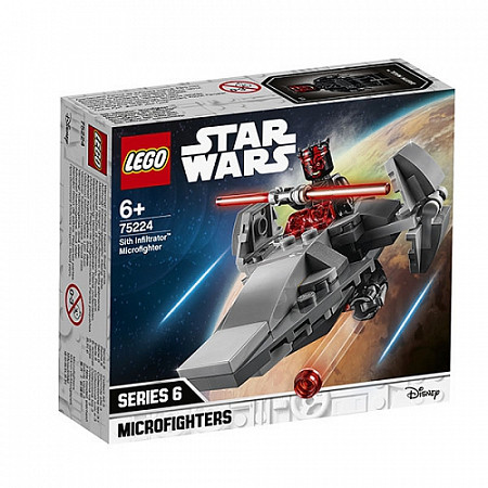 Конструктор LEGO Star Wars Микрофайтеры: Корабль-лазутчик ситхов 75224