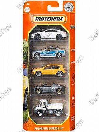 Набор машинок Matchbox Autobahn Express III 5 шт. (C1817 HFH13)
