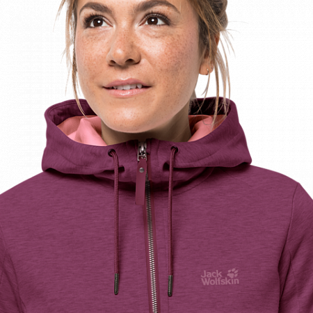 Джемпер женский Jack Wolfskin Riverland Hooded Jacket W wild berry